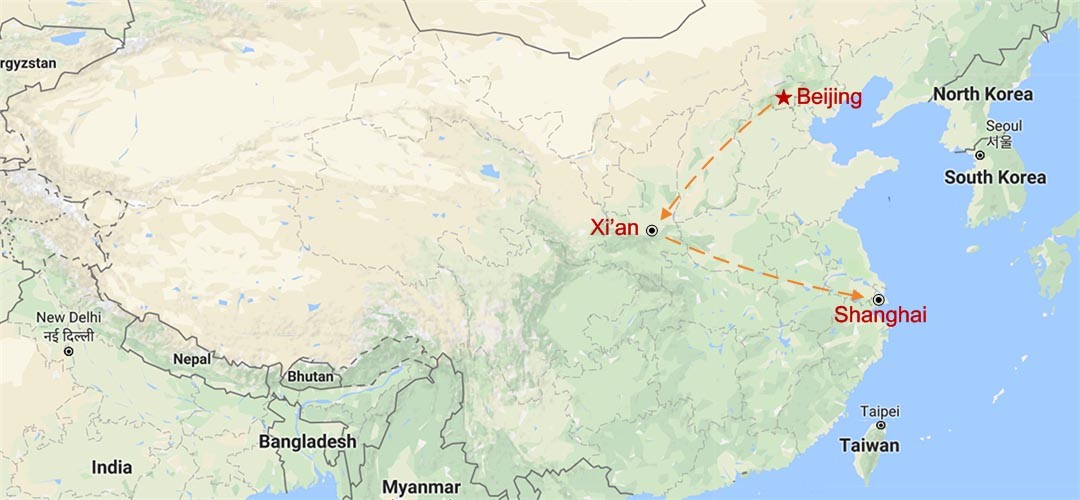 Das Goldene Dreieck von China Map